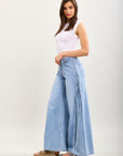Toxik3 extra-wide stretch denim pants with side lace details