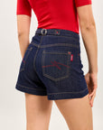 Toxik3 korte denimshort met opgestikte zakken