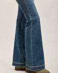 Toxik3 pantalon jean bootcut denim stretch ourlet brodé