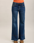 Toxik3 topstitched stretch denim bootcut jean pants