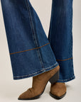 Toxik3 topstitched stretch denim bootcut jean pants