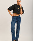 Toxik3 pantalon jean droit denim stretch fente ajustable