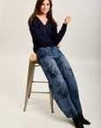 Toxik3 bestickte Ballon-Jeanshose aus Stretch-Denim