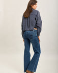 Toxik3 stretch denim bootcut jean pants bellows pockets