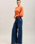 Toxik3 pantalon jean wide denim stretch poches plaquées