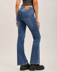 Toxik3 stretch denim bootcut jean pants with topstitched pattern
