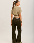 Toxik3 pantalon jean bootcut velour