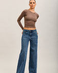 Toxik3 pantalon jean extra-wide Lyocell strass