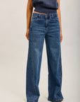 Toxik3 pantalon jean extra-wide Lyocell strass