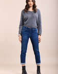 Toxik3 super stretch cuffed boyfriend jeans