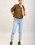 Toxik3 super stretch denim boyfriend jean pants with cuffs