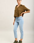 Toxik3 super stretch denim boyfriend jean pants with cuffs