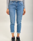 Toxik3 super stretch denim boyfriend jean pants with cuffs