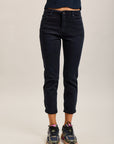 Pantalones vaqueros estilo boyfriend de denim elástico con puños minimalistas Toxik3