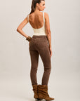 Pantalones vaqueros estilo boyfriend de denim elástico con puños minimalistas Toxik3