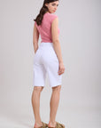 Bermudas Toxik3 de denim elástico plisado
