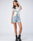 Short jean enduit - Bruxelle - TOXIK3