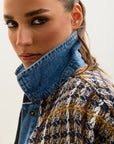 Toxik3 warm bi-material tweed jacket