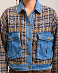 Toxik3 warm bi-material tweed jacket