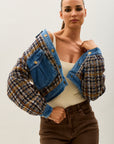 Toxik3 warm bi-material tweed jacket