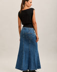 Toxik3 lange trompetstretch denimrok