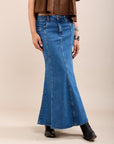 Toxik3 Denim Stretch Falda de trompeta larga