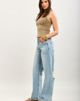 Toxik3 wide jeans with holes at the back