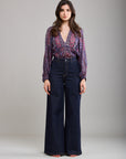 Toxik3 jean wide flare taille haute