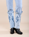 Toxik3 jean droit stretch botte amovible western