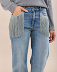 Toxik3 Jean Stretch Right Poches à Fringe