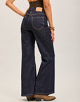 Toxik3 extra-wide stretch high-waisted jeans raw blue