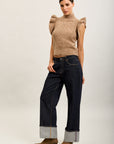 Toxik3 stretch jeans met brede maxi-manchetten