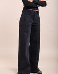 Toxik3 pantalon jean stretch wide découpes poches