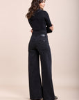 Toxik3 pantalon jean stretch wide découpes poches