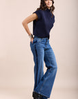 Toxik3 weite Stretch-Jeanshose mit Banddetails