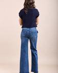 Toxik3 weite Stretch-Jeanshose mit Banddetails