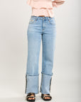 Toxik3 wide turn-up stretch jean pants