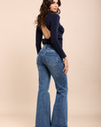 Pantalón vaquero elástico con corte bootcut Toxik3 L21520