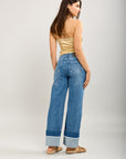 Toxik3 gerade Stretch-Jeanshose mit Umschlagtaschen