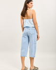 Toxik3 bermuda balloon denim stretch déco clous