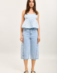 Toxik3 bermuda balloon denim stretch déco clous