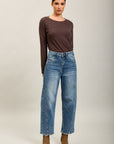 Kurz geschnittene Ballon-Jeanshose aus Stretch-Denim von Toxik3