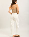 Toxik3 ballon cropped jeansbroek van stretchdenim