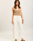 Toxik3 ballon cropped jeansbroek van stretchdenim