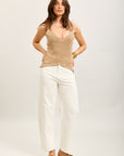 Toxik3 ballon cropped jeansbroek van stretchdenim