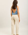 Toxik3 ballon cropped jeansbroek van stretchdenim