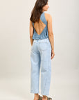 Toxik3 ballon cropped jeansbroek van stretchdenim