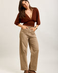 Toxik3 ballon cropped jeansbroek van stretchdenim