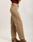 Toxik3 ballon cropped jeansbroek van stretchdenim
