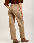 Toxik3 ballon cropped jeansbroek van stretchdenim